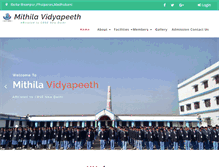 Tablet Screenshot of mithilavidyapeeth.com